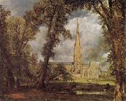 John Constable Salisbury Cathedral from the Bishop-s Grounds Spain oil painting artist